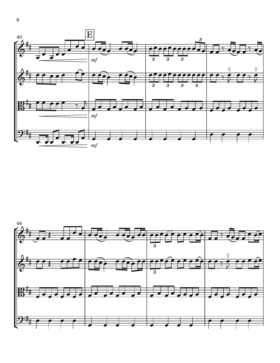 Calm Down String Quartet scores gallery preview page 6