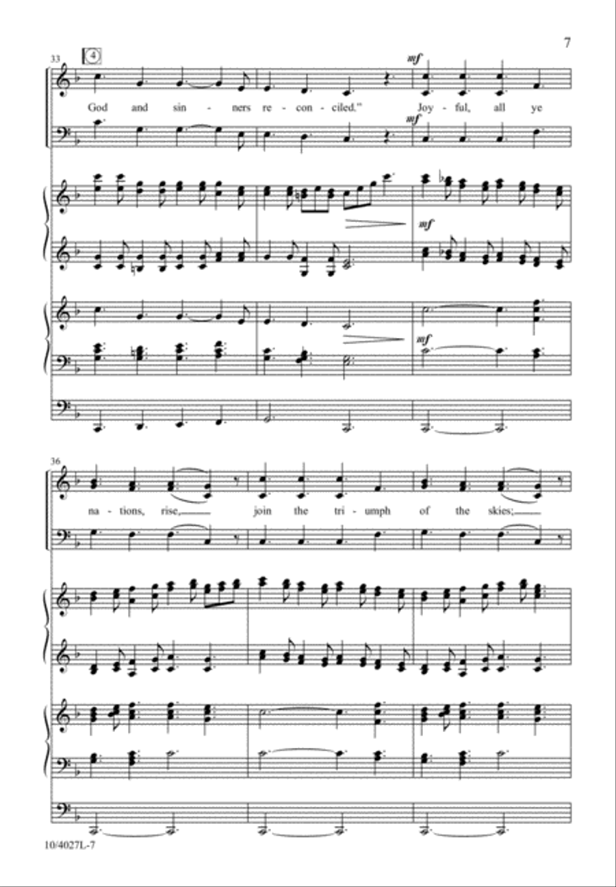 Joyful, All Ye Nations, Rise! 3-Part scores gallery preview page 8