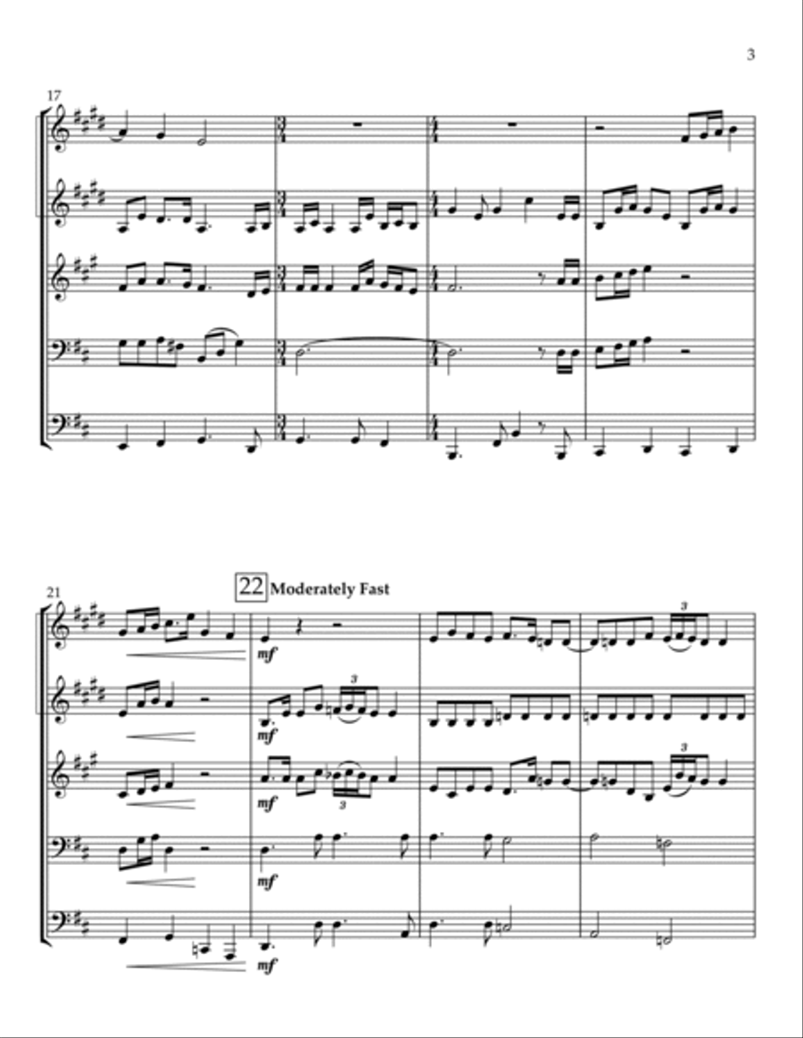 Through Heaven's Eyes Brass Quintet scores gallery preview page 5