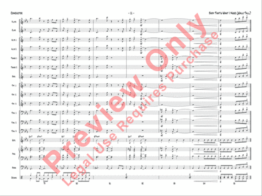 Baby That's What I Need (Walk Tall) Jazz Ensemble scores gallery preview page 12