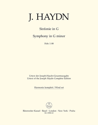 Book cover for Symphony in G major Hob. I:88