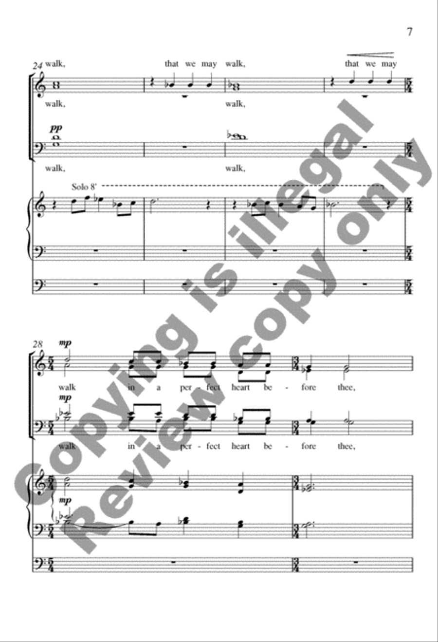 Lord, For Thy Tender Mercy's Sake 4-Part scores gallery preview page 7