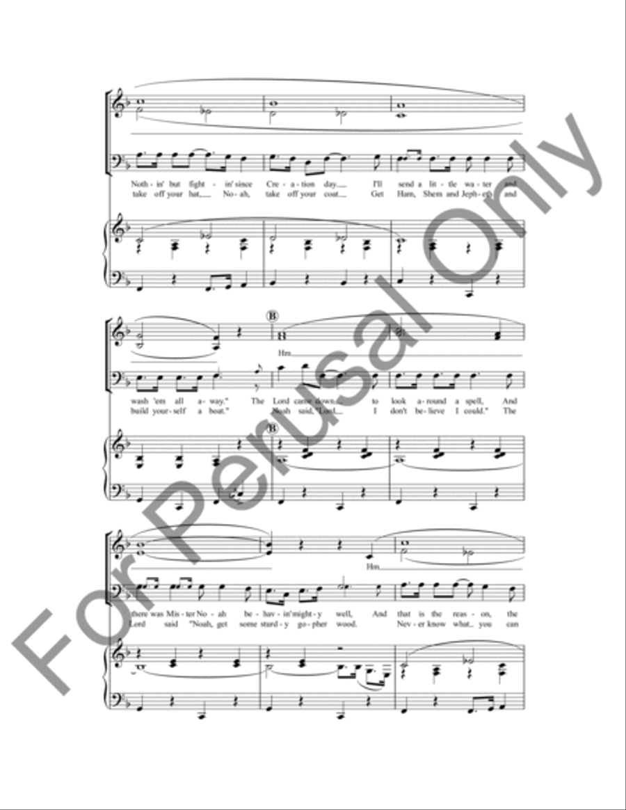 Noah Found Grace In The Eyes Of The Lord 4-Part scores gallery preview page 3
