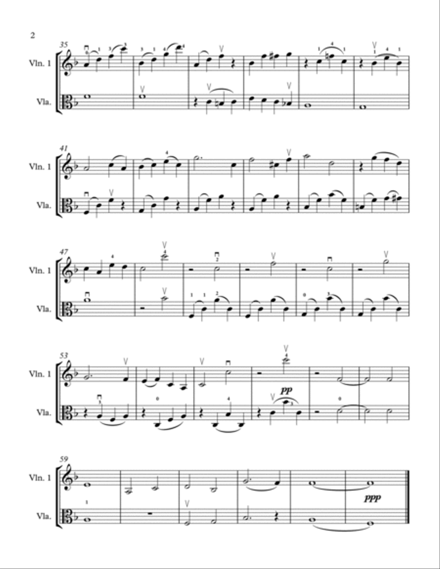 Berceuse Berceuse String Duet scores gallery preview page 2