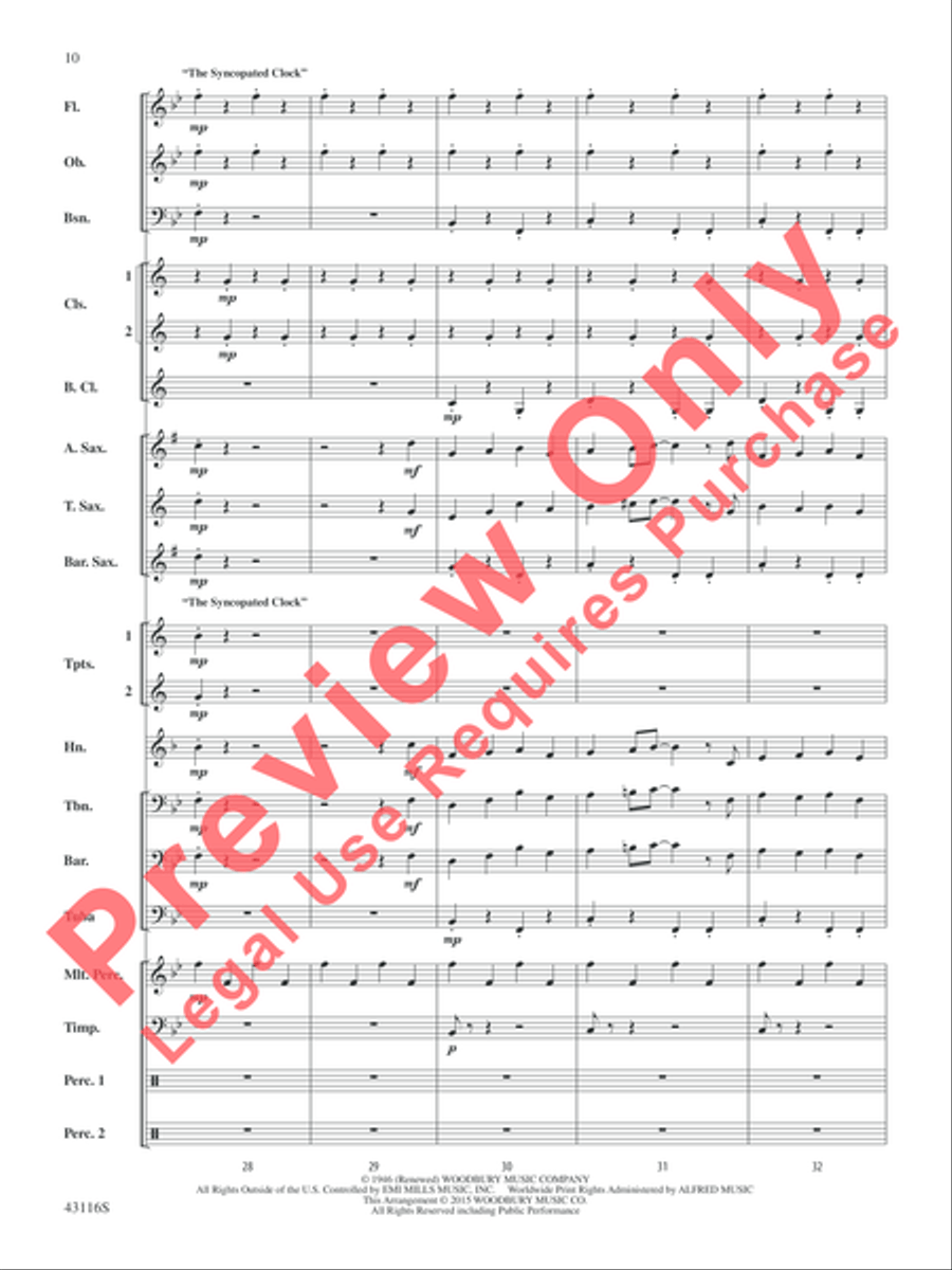The Best of Leroy Anderson Concert Band scores gallery preview page 11