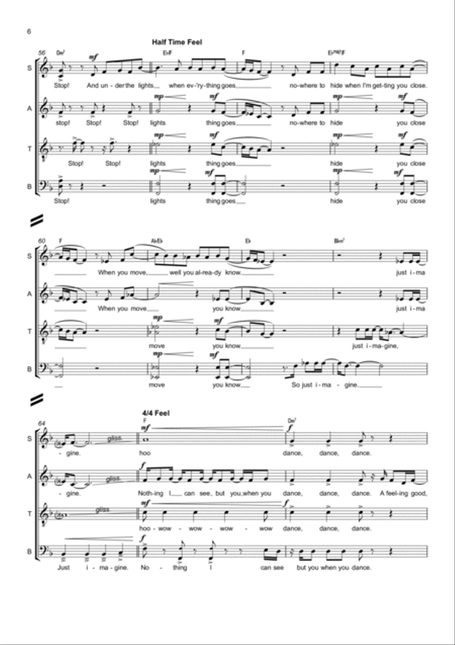 Can't Stop The Feeling! Divisi scores gallery preview page 6