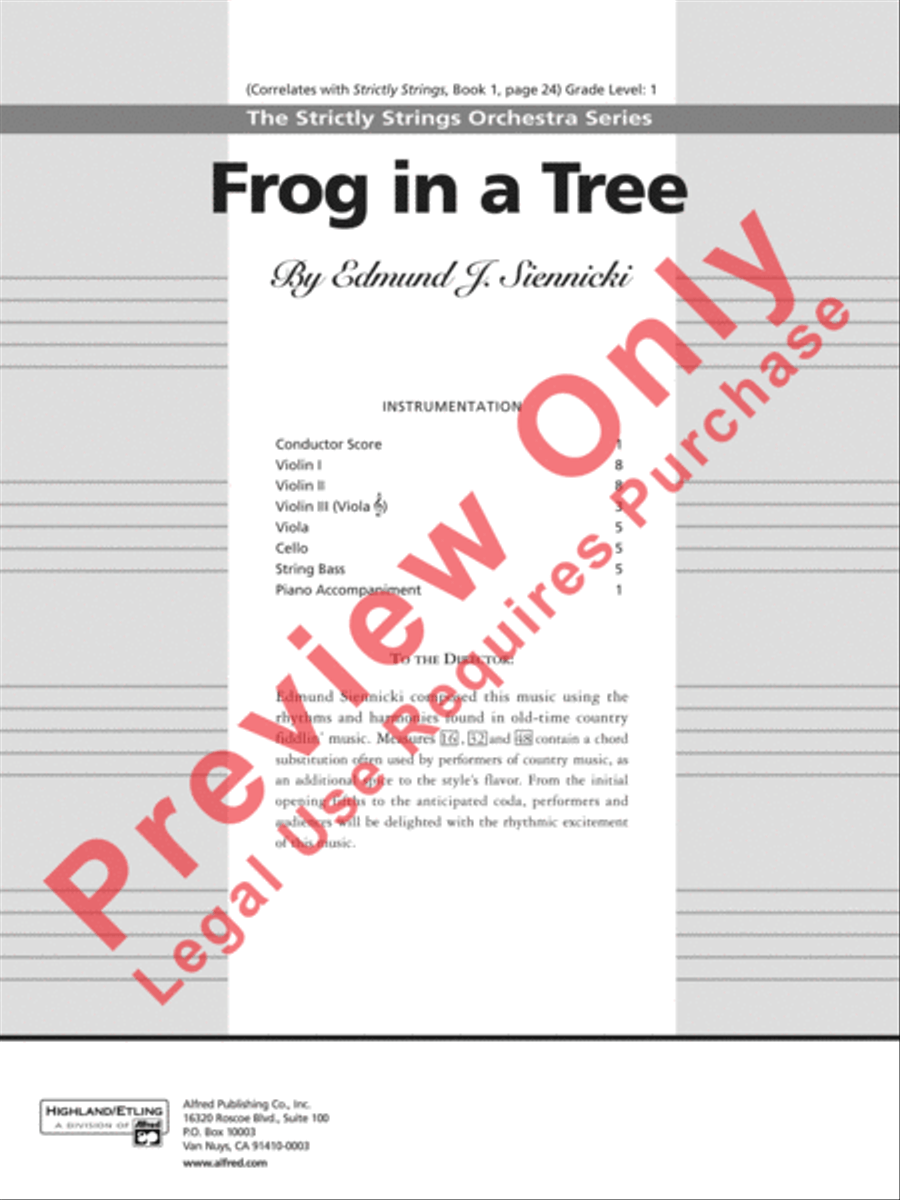 Frog in a Tree String Orchestra scores gallery preview page 2