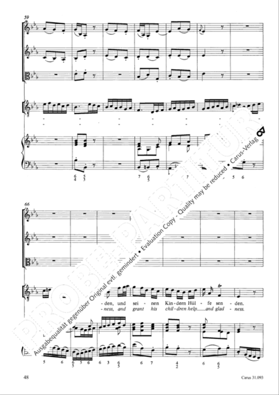 All those who seek God's sov'reign guidance (Wer nur den lieben Gott lasst walten) 4-Part scores gallery preview page 49