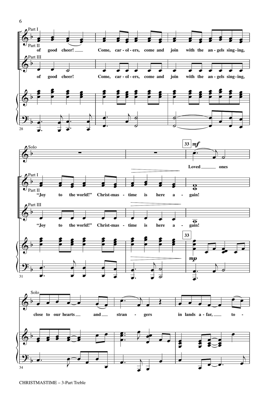 Christmastime Christmastime 3-Part scores gallery preview page 4