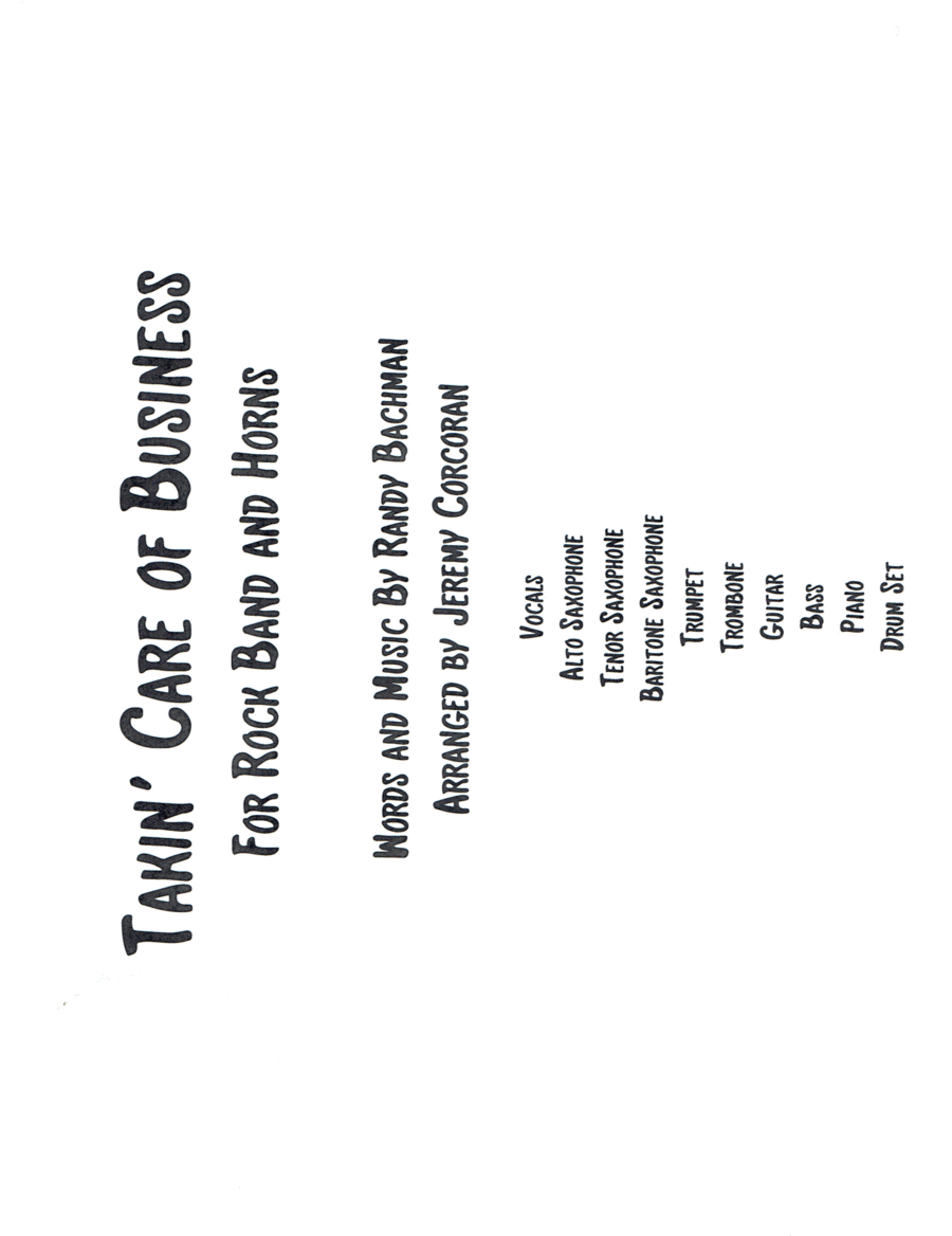 Book cover for Takin' Care Of Business