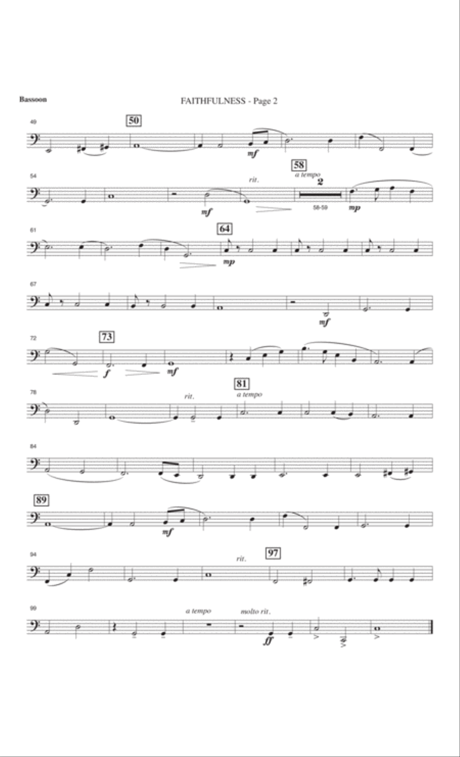 Faithfulness 4-Part scores gallery preview page 33