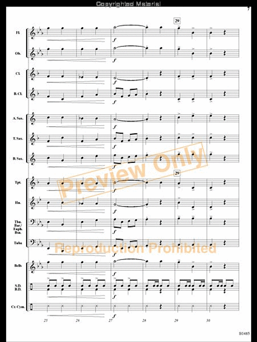 Union March Concert Band scores gallery preview page 6