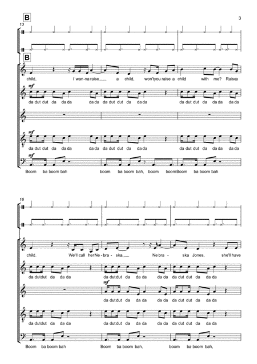 Settle Down 4-Part scores gallery preview page 3