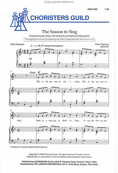 The Season to Sing