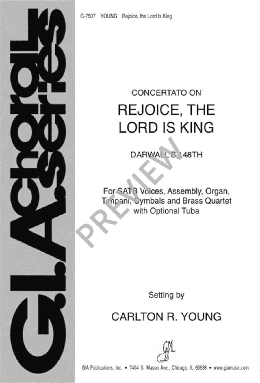 Rejoice, the Lord Is King 4-Part scores gallery preview page 1
