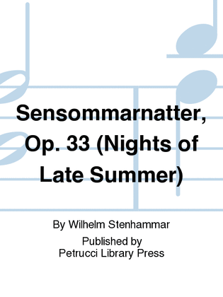 Sensommarnatter, Op.33