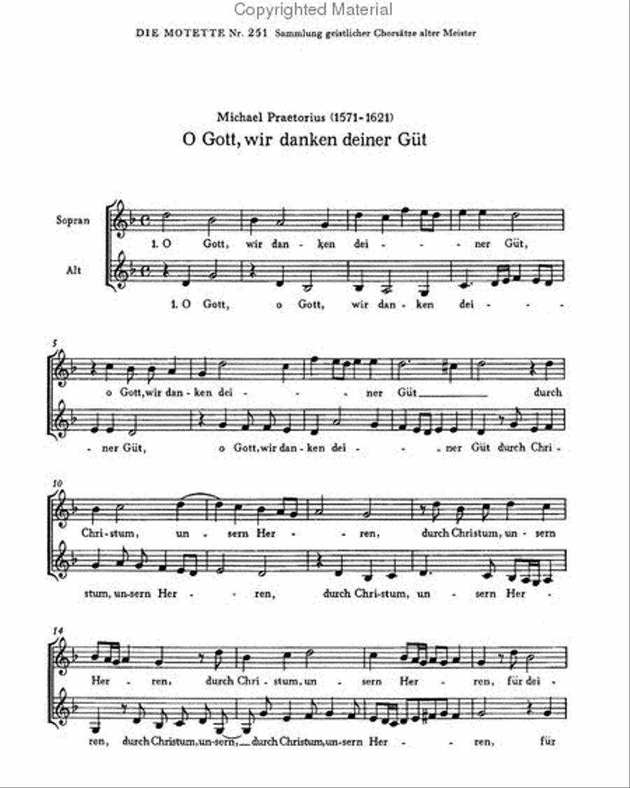 O Gott, wir danken deiner Gut 3-Part scores gallery preview page 6