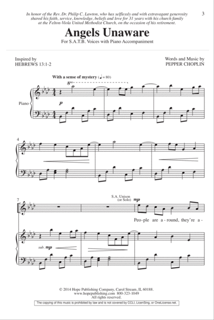 Angels Unaware Angels Unaware 4-Part scores gallery preview page 3