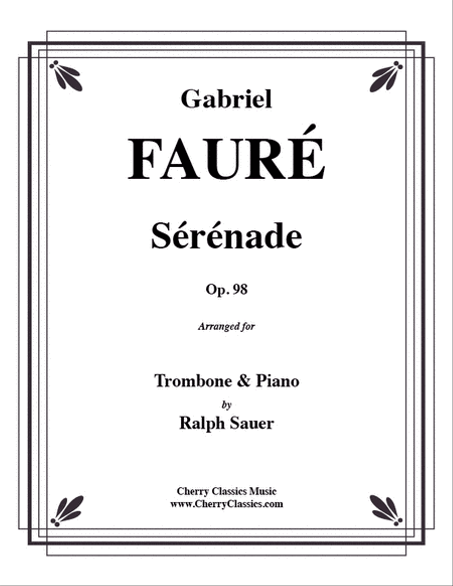 Sérénade, Op. 98 for Trombone & Piano Piano Accompaniment scores gallery preview page 1