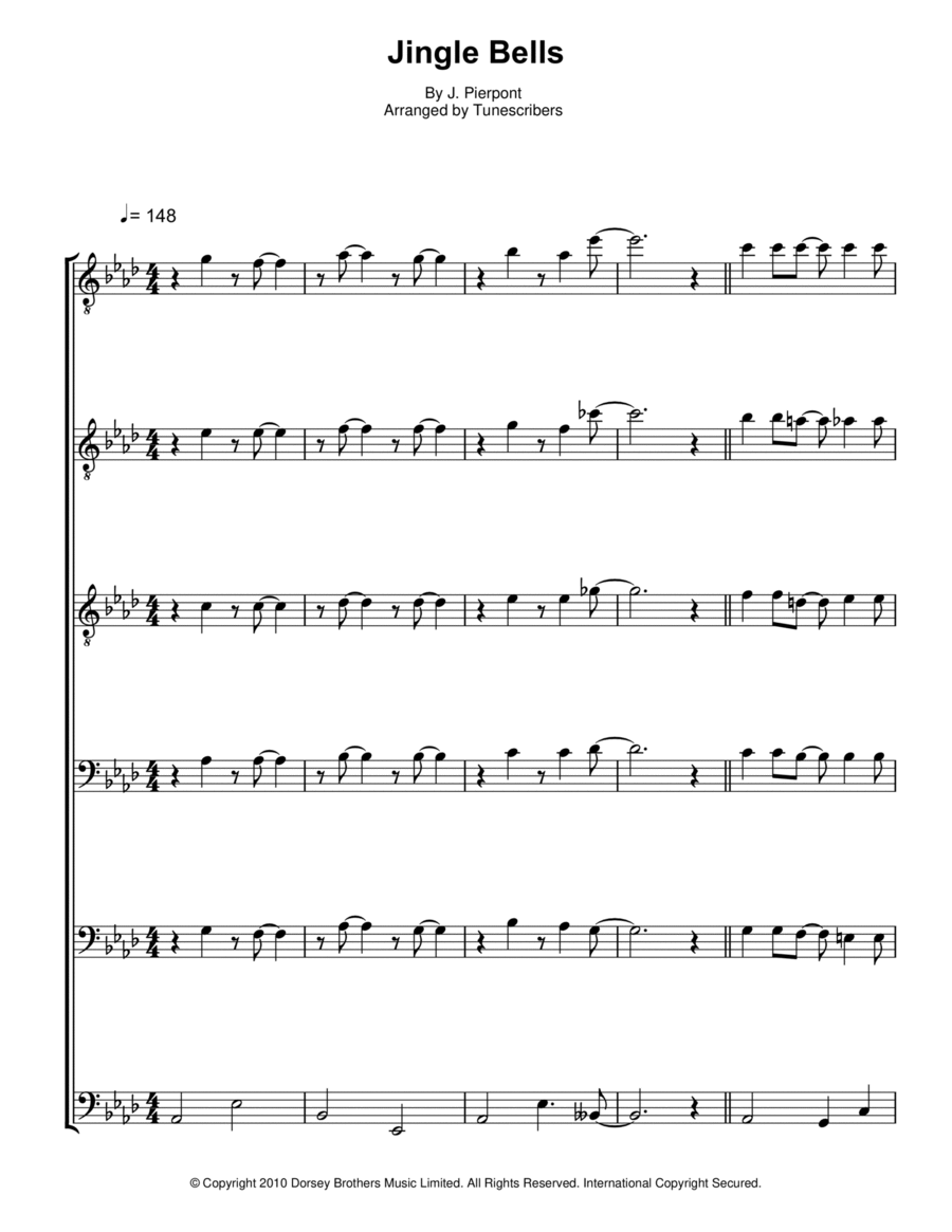 Jingle Bells Voice Solo scores gallery preview page 1
