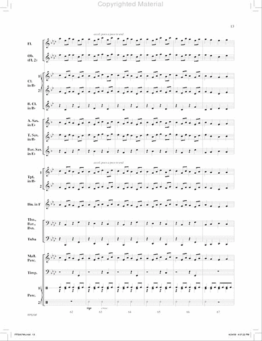 Phantom Echo Concert Band scores gallery preview page 14