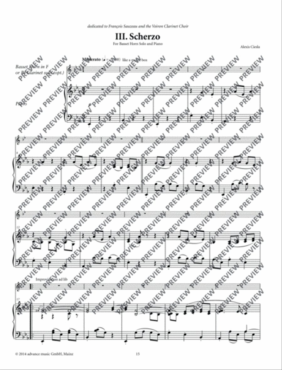 Concerto for Clarinets Clarinet Solo scores gallery preview page 16