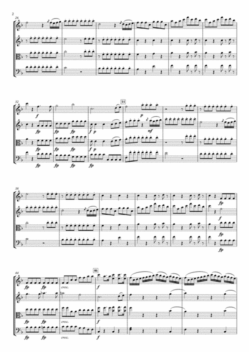 "Die Zauberflöte" for String Quartet, Nr.14 "Der Hölle Rache kocht in meinem Herzen" image number null