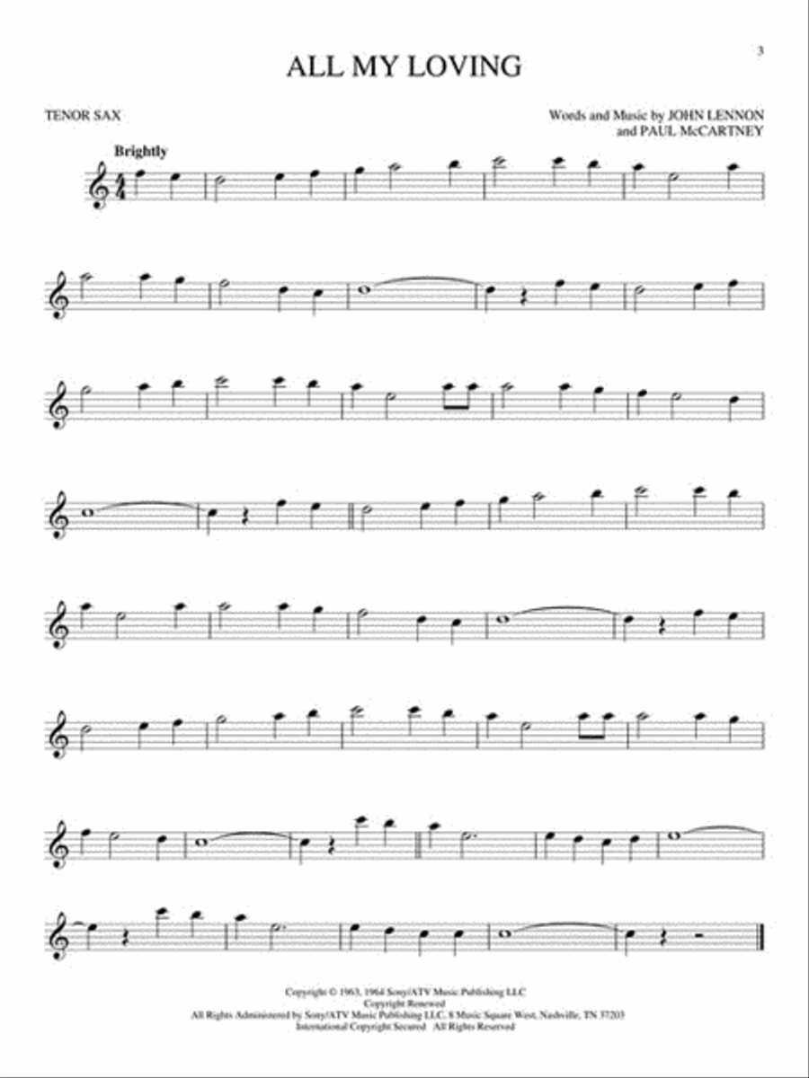 Best of the Beatles – 2nd Edition Tenor Saxophone scores gallery preview page 3