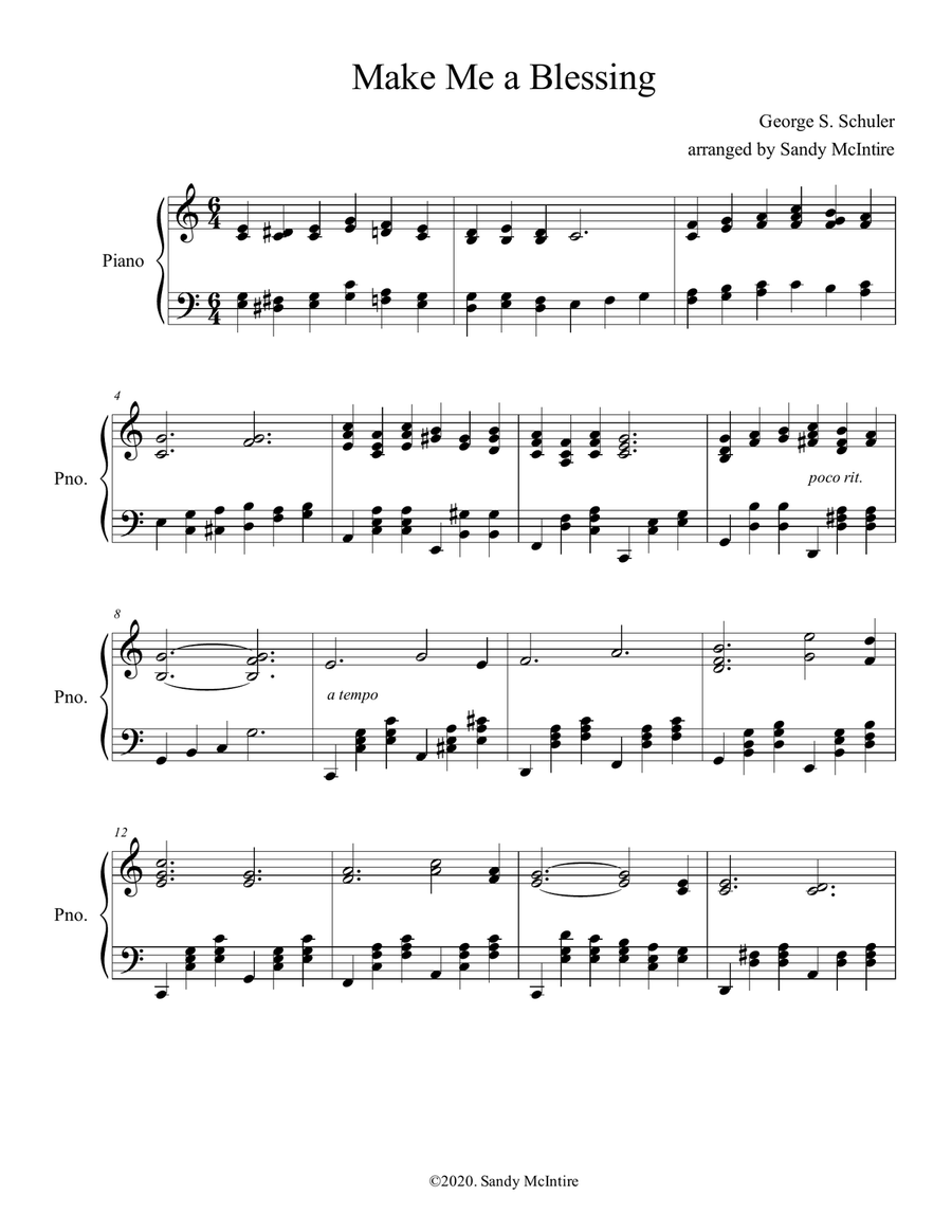 Make Me a Blessing Piano Solo scores gallery preview page 2