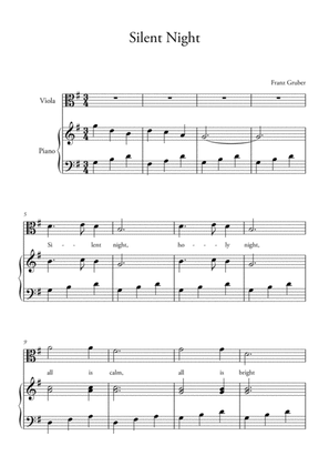 Silent Night for Piano and Viola – easy