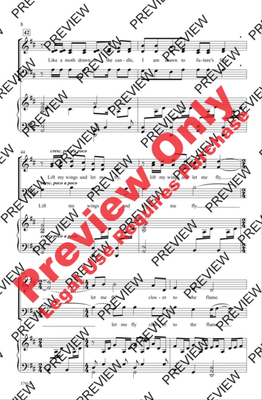 Closer to the Flame 3-Part scores gallery preview page 18