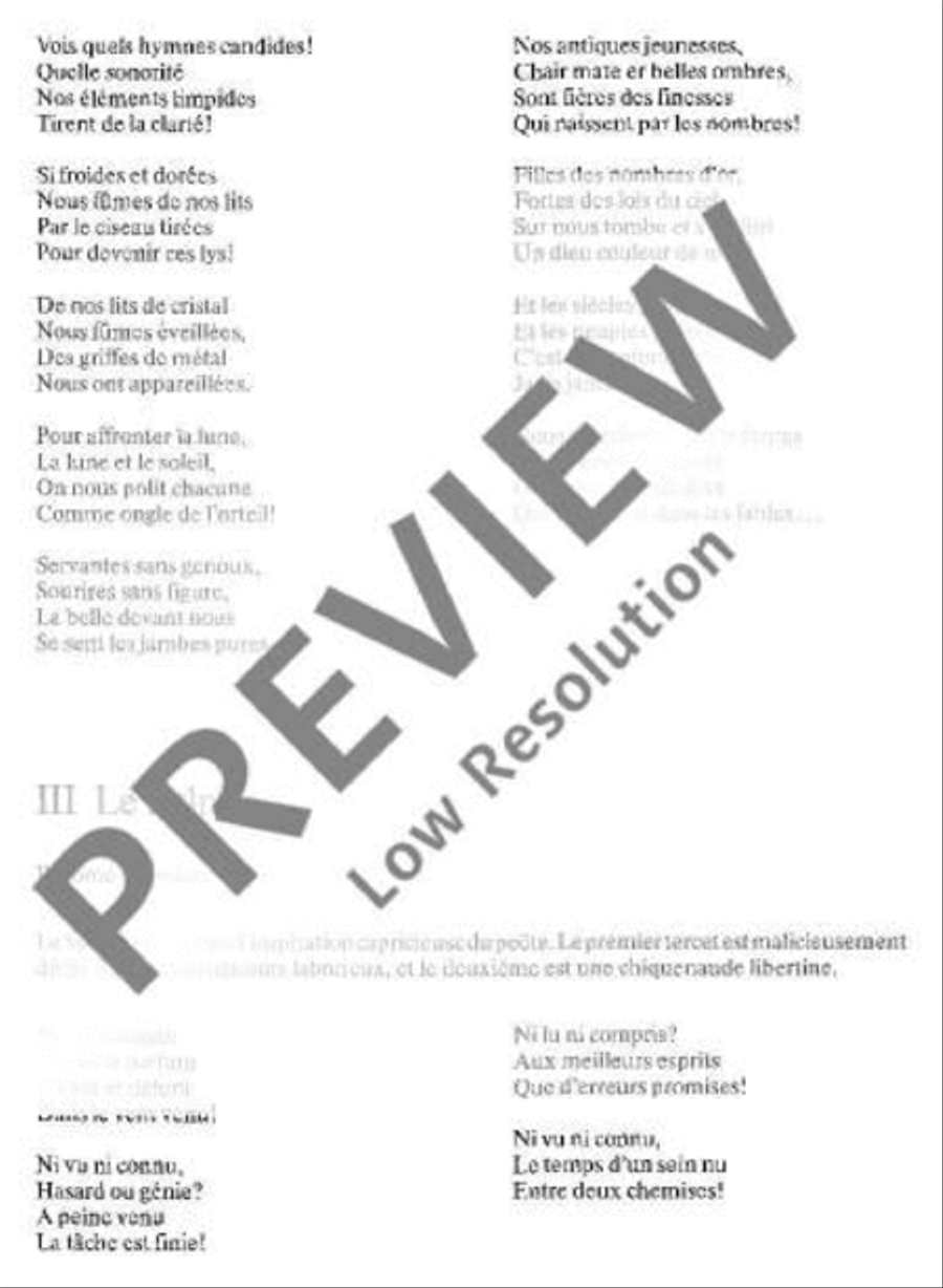 Trois Poèmes de Paul Valéry SSAATTBB scores gallery preview page 5