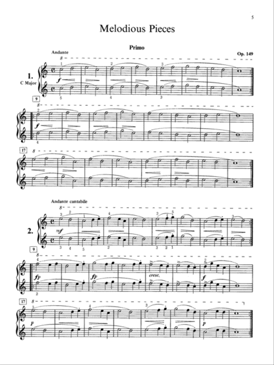 Diabelli -- Melodious Pieces on Five Notes, Op. 149 Small Ensemble scores gallery preview page 4