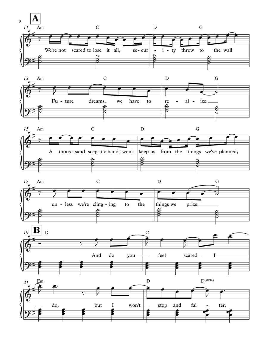Things Can Only Get Better Piano Solo scores gallery preview page 2