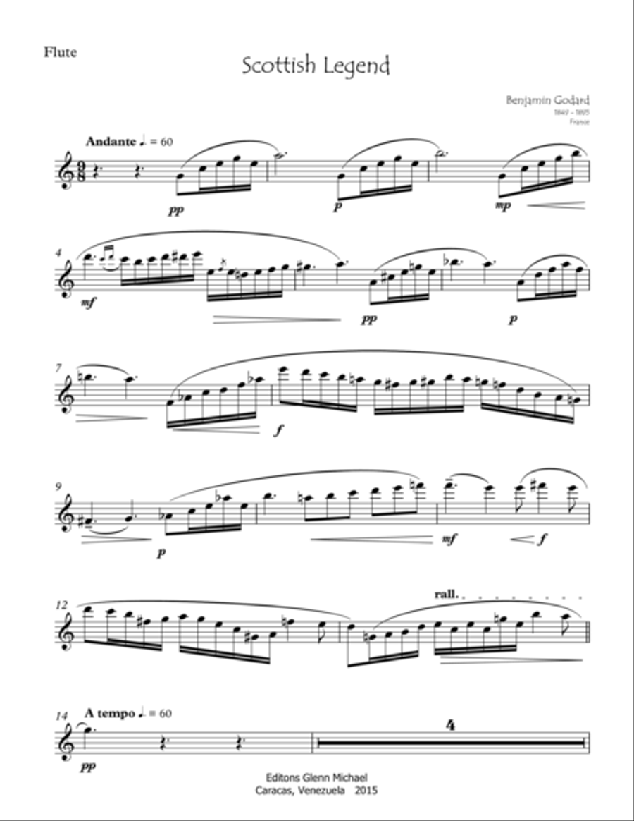 Scottish Legend for flute & piano Flute Solo scores gallery preview page 2