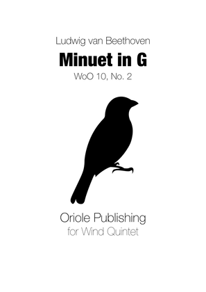 Book cover for Beethoven - Minuet in G for Wind Quintet