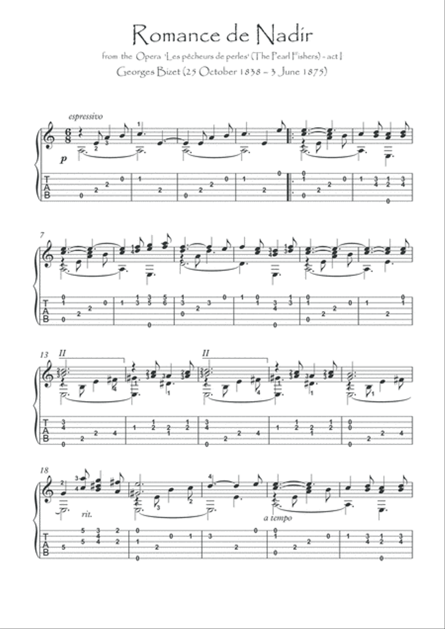 Opera Classics for Guitar solo Acoustic Guitar scores gallery preview page 4