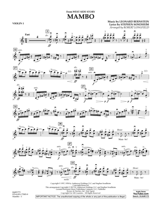 Book cover for Mambo (from West Side Story) - Violin 1