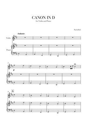 Canon in D for Violin and Beginner Piano