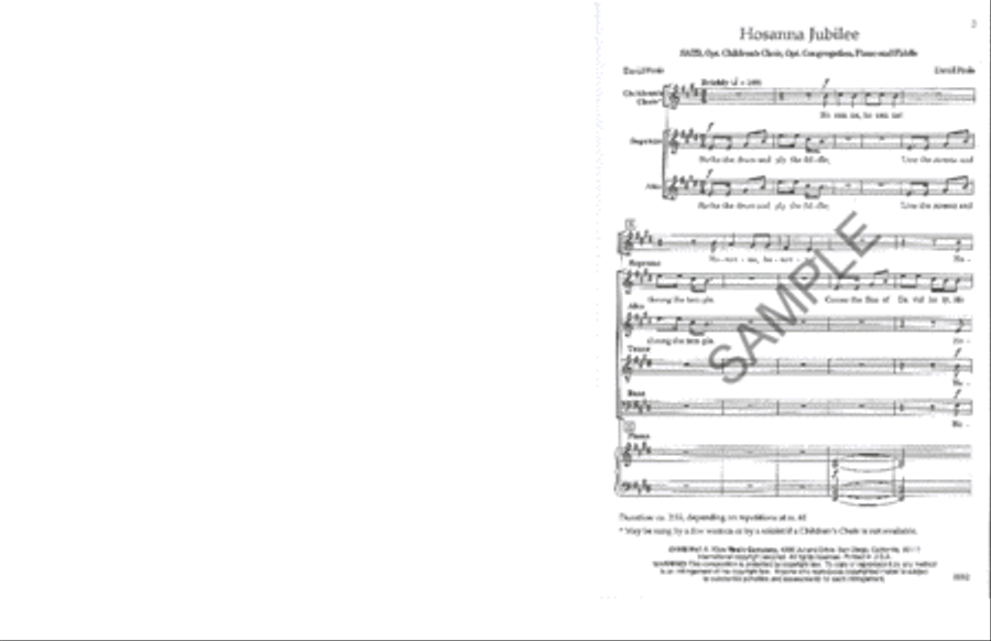 Hosanna Jubilee Hosanna Jubilee 4-Part scores gallery preview page 2