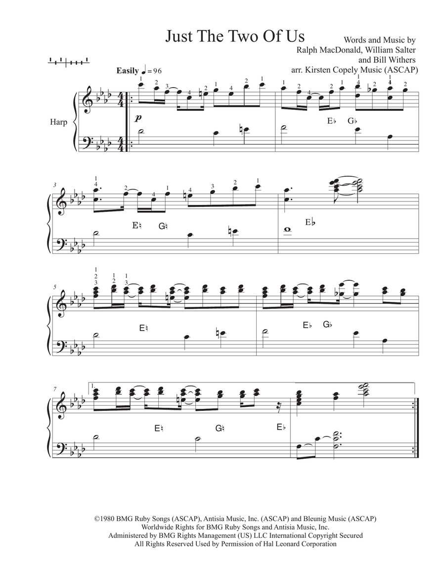 Just The Two Of Us Harp scores gallery preview page 1