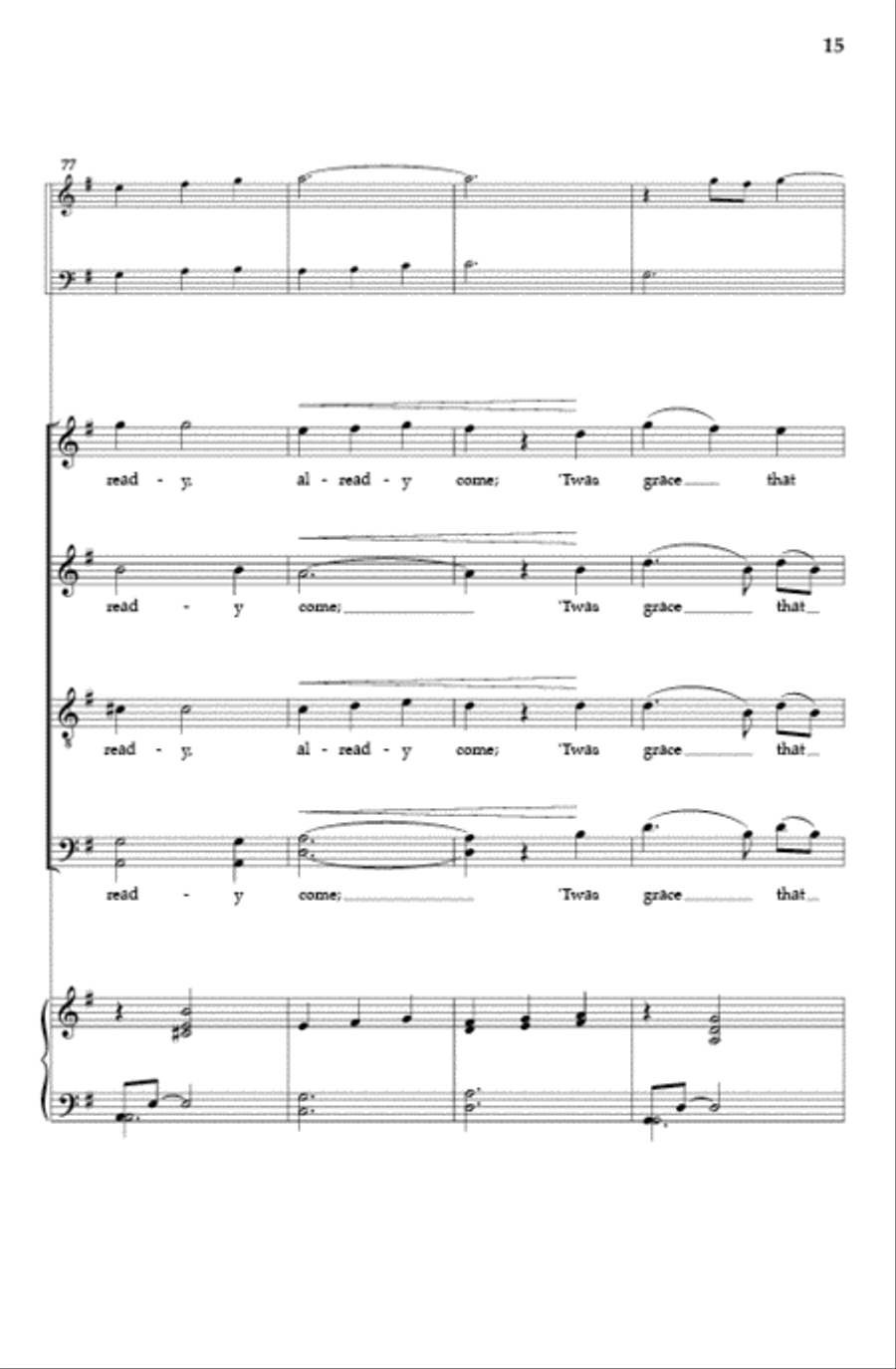 Amazing Grace (SATB) 4-Part scores gallery preview page 14