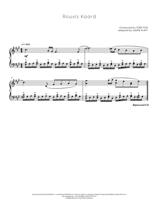 Rouxls Kaard (DELTARUNE - Piano Sheet Music)
