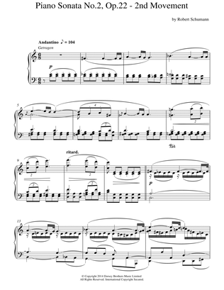 Piano Sonata No. 2, Op. 22 - 2nd Movement