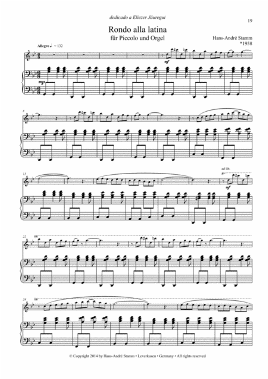 Eight pieces for flute and organ Woodwind Duet scores gallery preview page 4