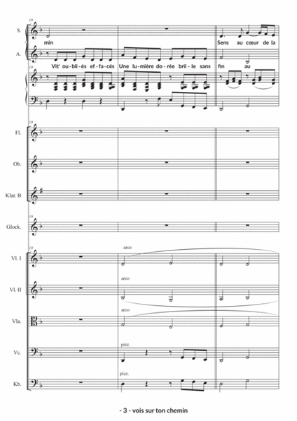 VOIS SUR TON CHEMIN Sheet music for Flute (Mixed Trio)