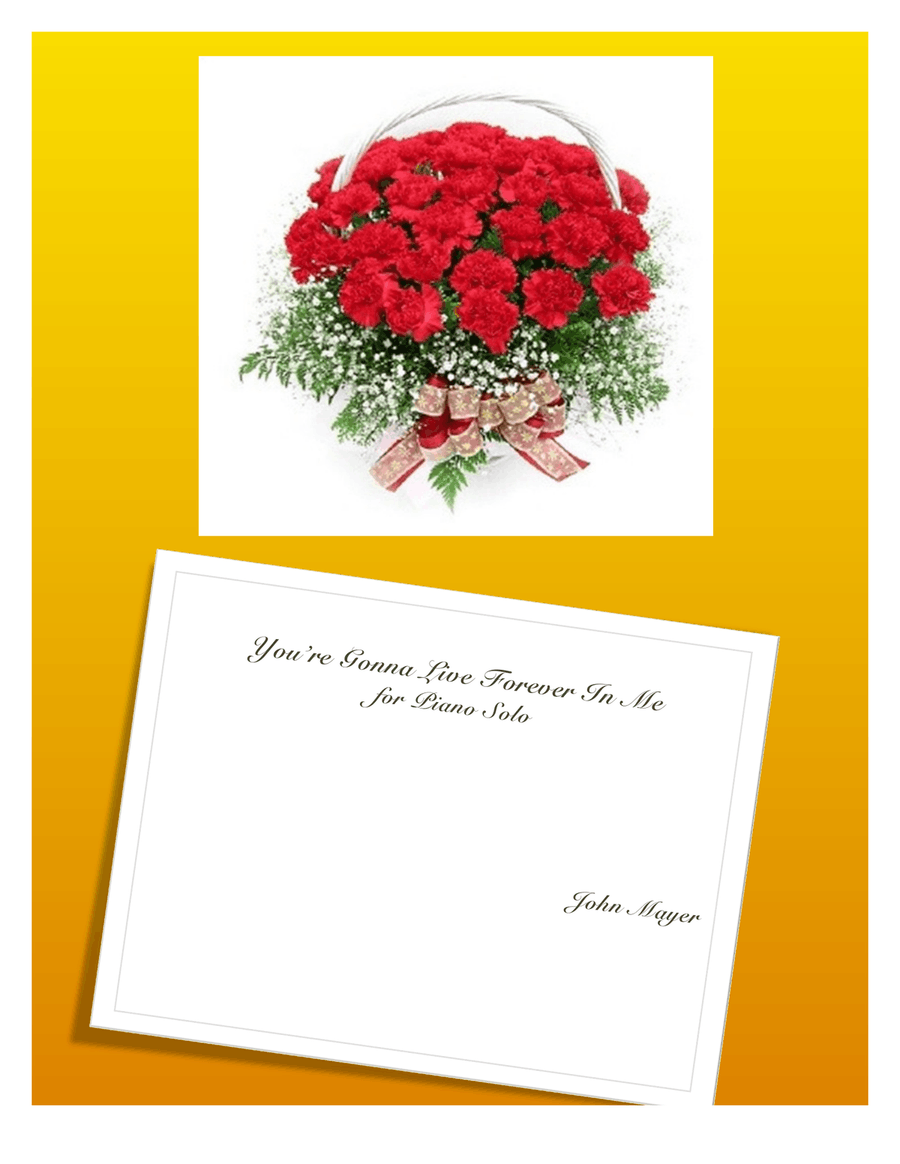 You're Gonna Live Forever In Me Piano Solo scores gallery preview page 1