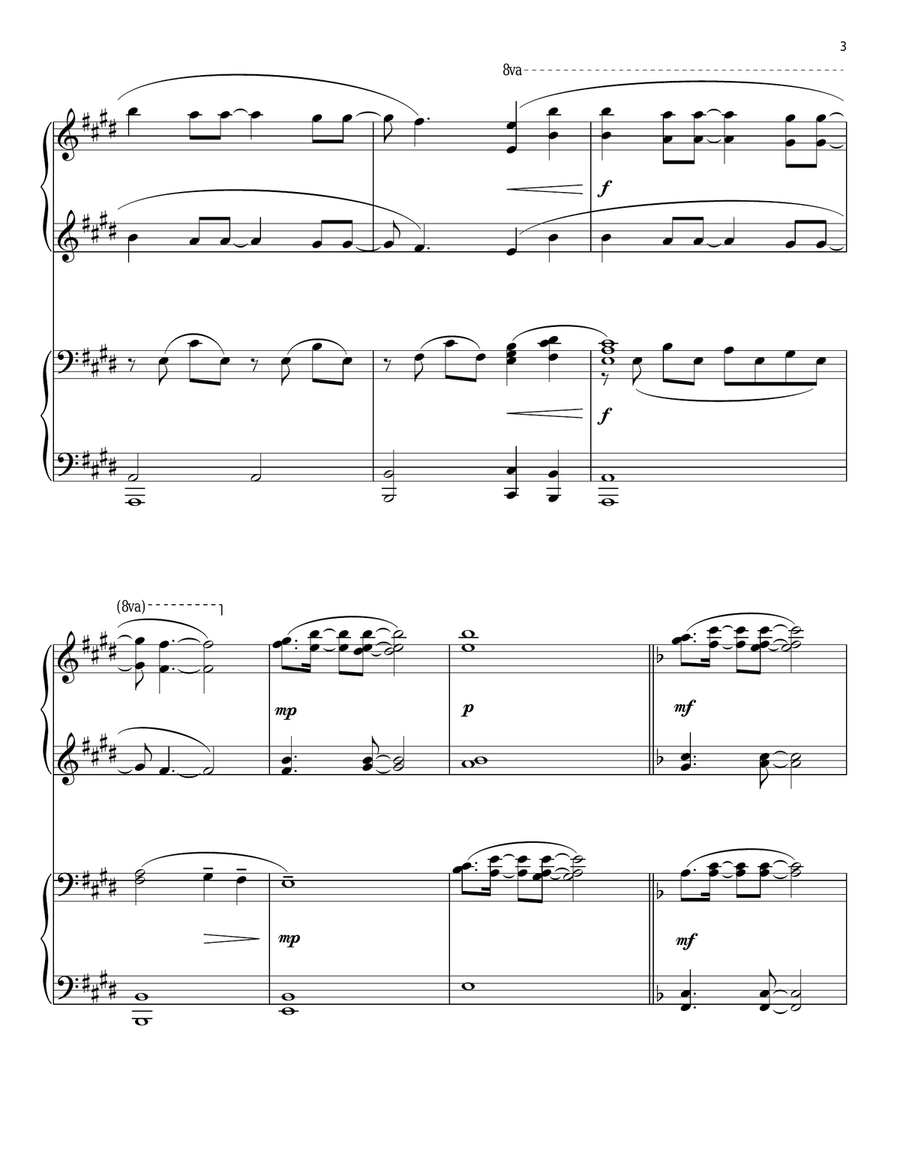 We Fall Down (arr. Phillip Keveren) Piano Duet scores gallery preview page 3