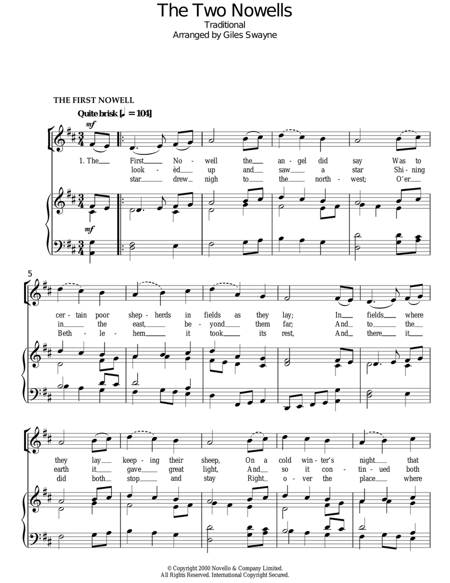 The Two Nowells The Two Nowells Guitar scores gallery preview page 1