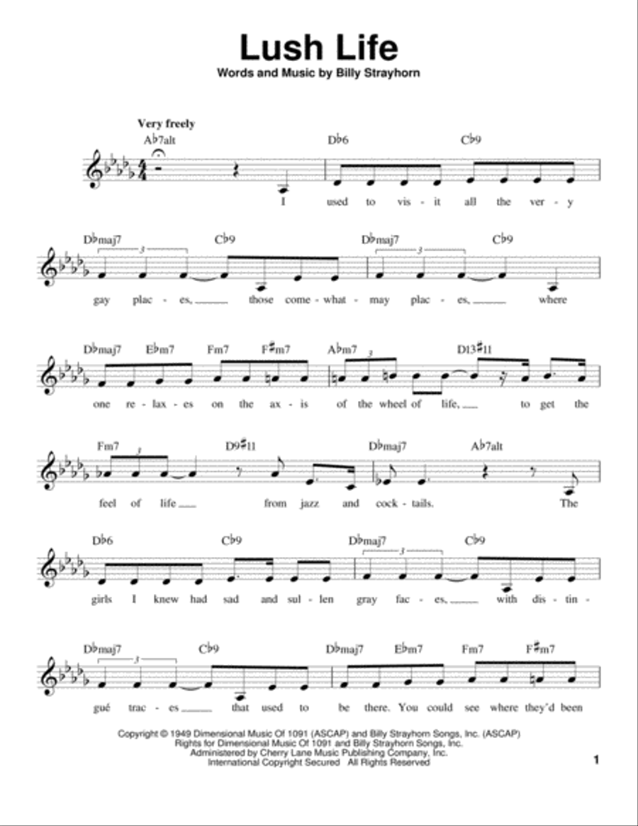 Lush Life Lush Life Voice scores gallery preview page 1